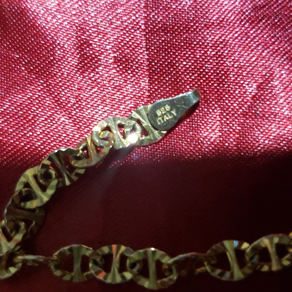 18inches Diamond Cut Anchor Necklace View 4